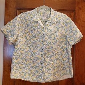 Floral Short Sleeve Women's Top